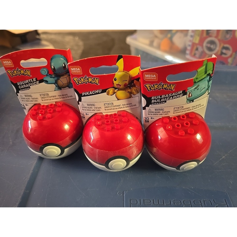 MEGA Construx Pokemon Pokeball 2020 Series 25th Annv, Lot Of 3, NEW